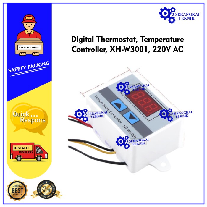 Digital Thermostat, Temperature Controller, XH-W3001, 220V AC