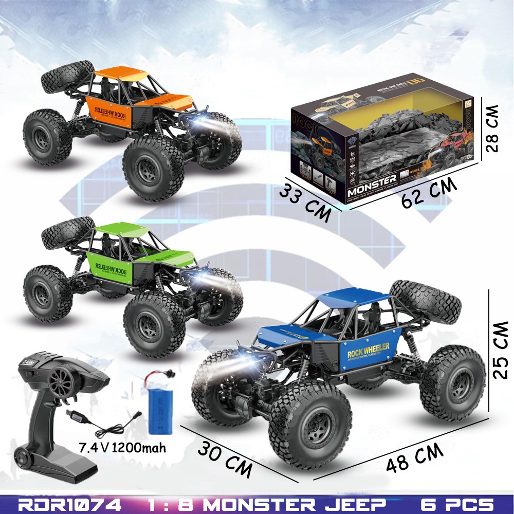 MURAH RDR1074 RC Rock Crawler Offroad Off Road  Buggy Pasir Gunung Monster Mainan Anak Mobil Remote Control  Hobi Murah RADAR