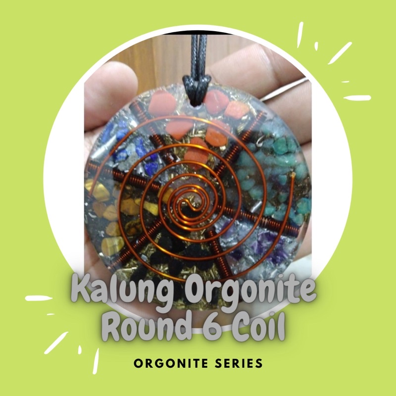 Kalung Kesehatan Orgonite Bulat Energy 6 Coil