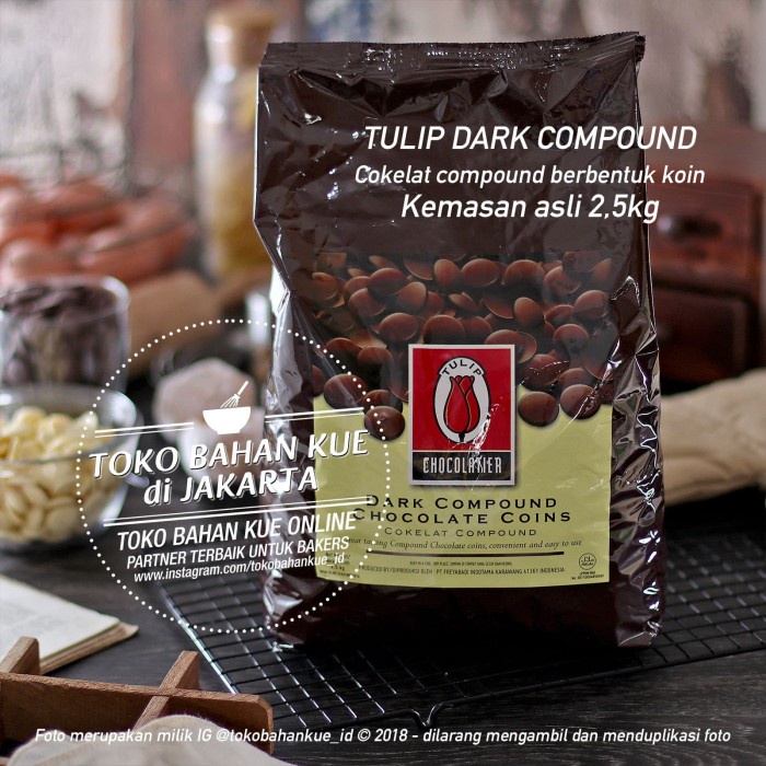

Tulip Dark Compound Coin Chocolate 25kg Cokelat Coklat Baking Coin