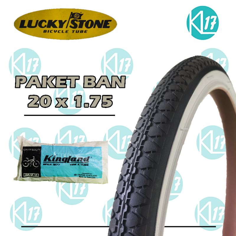 LUCKY STONE Ban Luar Sepeda 20 x 1.75 Ban Luar Sepeda 20 ctb folding