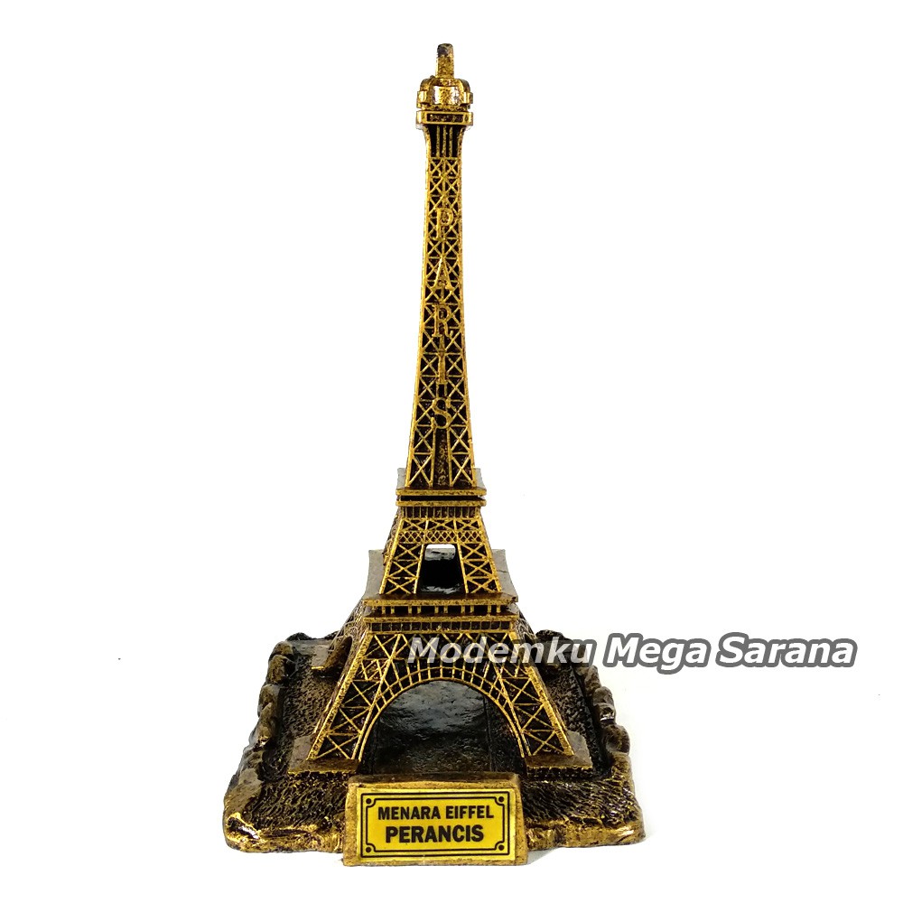 Pajangan Miniatur Menara Eiffel Perancis Fiber Glass 11x10x18 cm