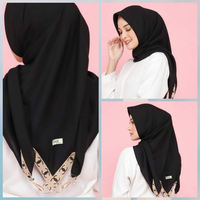 Promo Hijab segi empat polos OUVAL GESPER MAITSA Murah