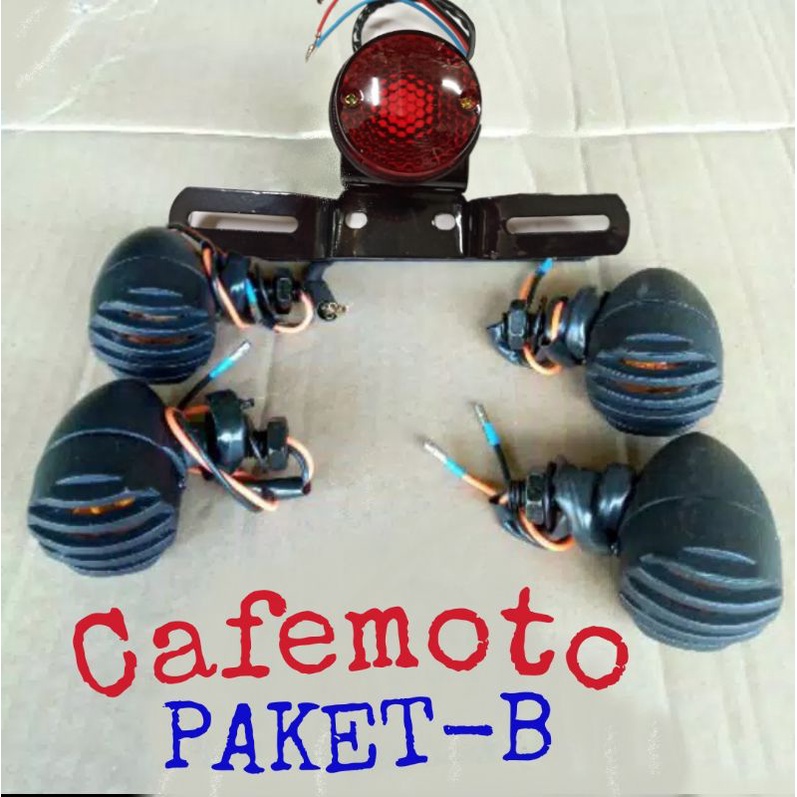 paket SEN dan STOP Lamp GRILL Lampu TRALIS Custom Japs Bulat Japstyle caferacer