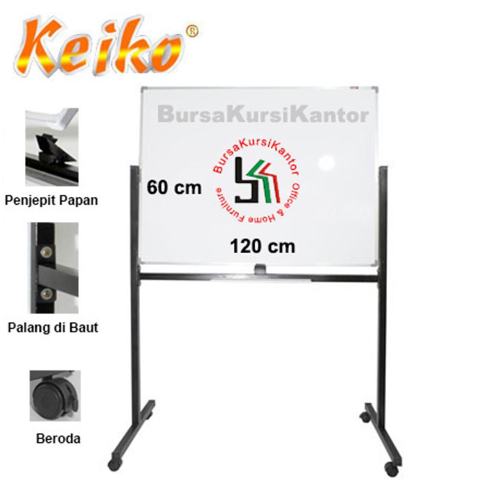 

Whiteboard 60 x 120 Kaki Single Face Magnetic Keiko