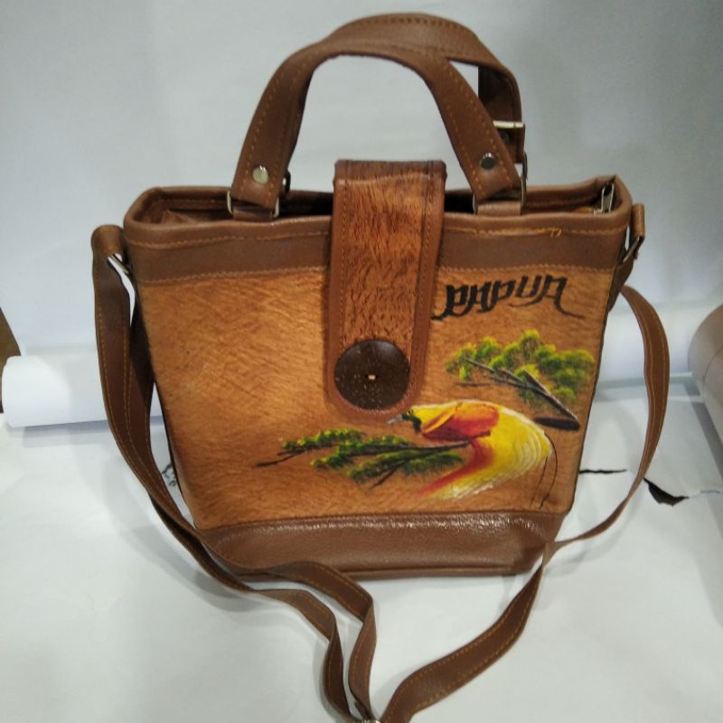 TAS SELEMPANG WANITA FASHION ETNIK CENDRAWASIH PAPUA