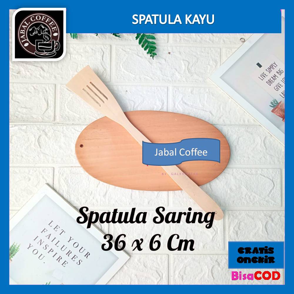 Spatula Kayu Lubang / Sutil Kayu Lubang / Sutil Kayu / Spatula Kayu 02