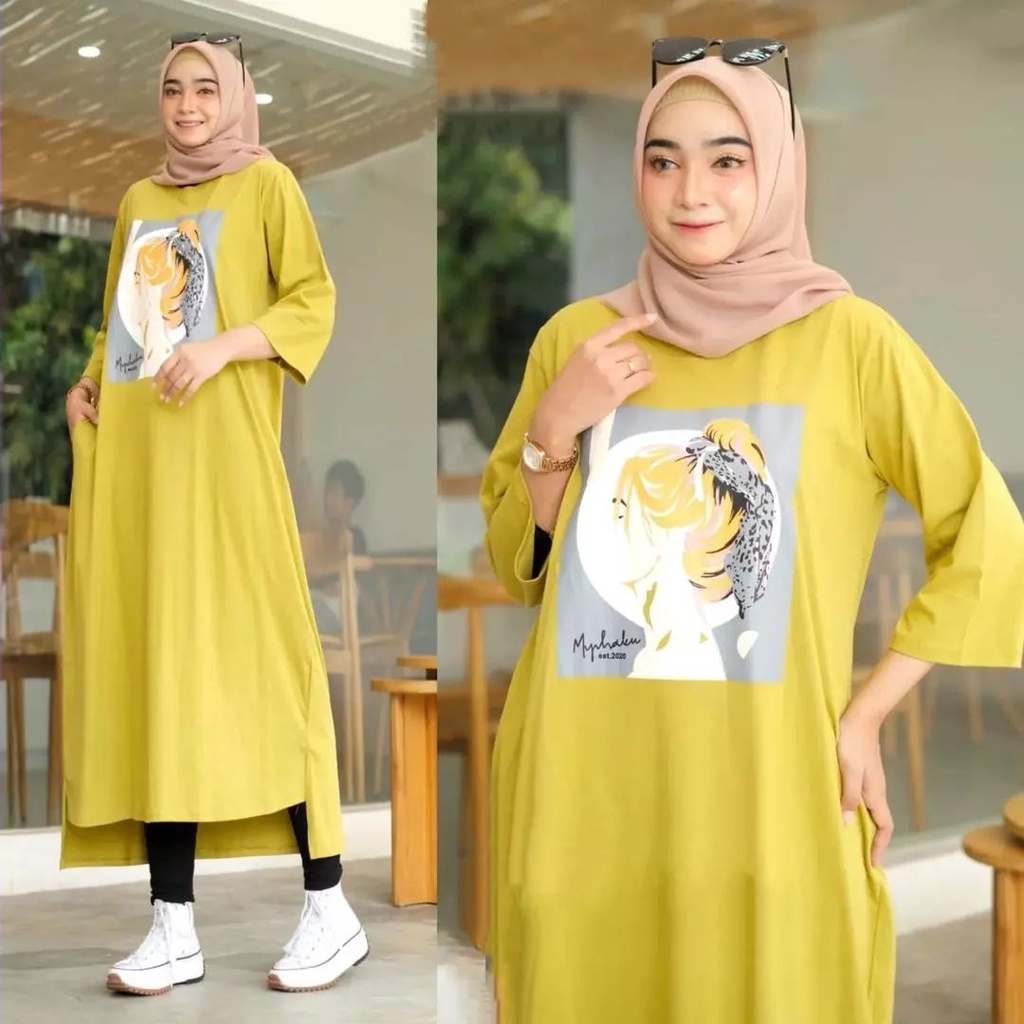 Midi Dress Casual Wanita Remaja Warna Putih Dress Midi Remaja Kekinian Jesica Midi Dres Long Tunik K