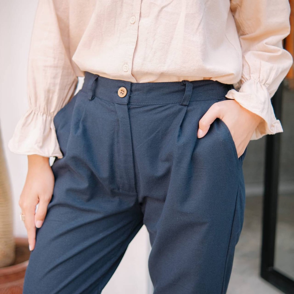 CELANA PANJANG WANITA BAHAN KATUN UNTUK FORMAL DAN CASUAL - GIO PANTS DEEWIDIY