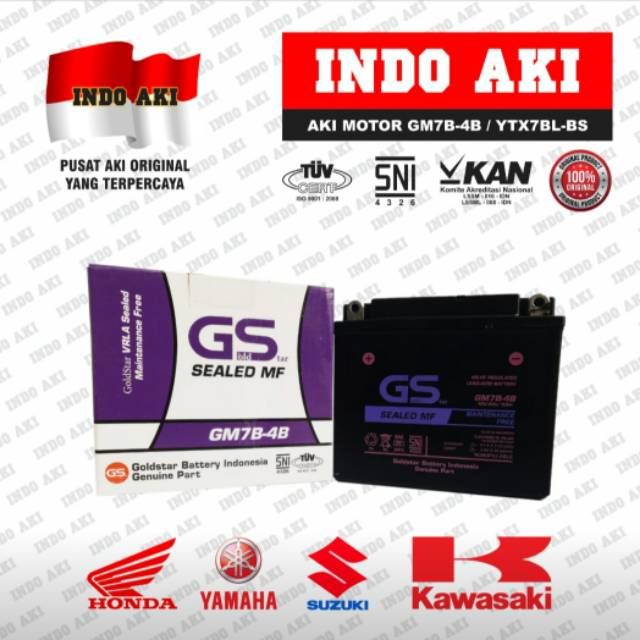 Jual Aki Motor Kering Mf Gm B B Yamaha Scorpio Shopee Indonesia