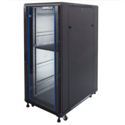 IR9027G - 27U Close Rack Depth 900mm Glass Door 19&quot; - INDORACK