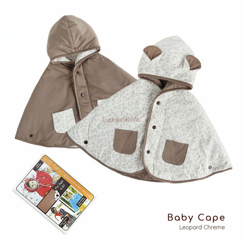 Jaket Anak CuddleMe BabyCape | Mantel Bayi Balita Cuddle Me Baby Cape | Grosir Cuddle Me BabyCape-Leopard Chreme