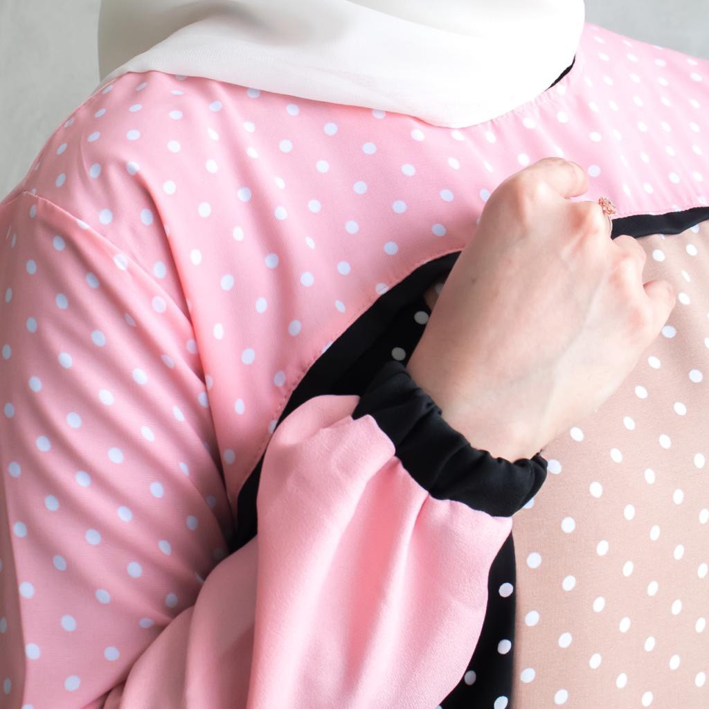 DISKON / ARUMI POLKA - / DRES MURAH / GAMIS MURAH / DRES MUSLIM /  / DRESS /DRESS POKADOT