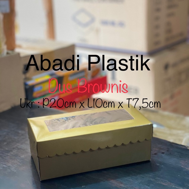 

10x20 DUS BROWNIS / KOTAK KUE ISI 10 PCS