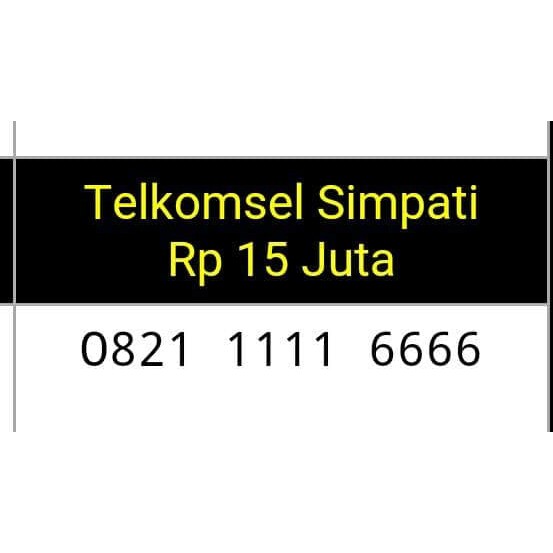 NOMOR CANTIK(0821 1111 6666)TSEL SIMPATI,QUARTET 6666, SUPER HOKI #y