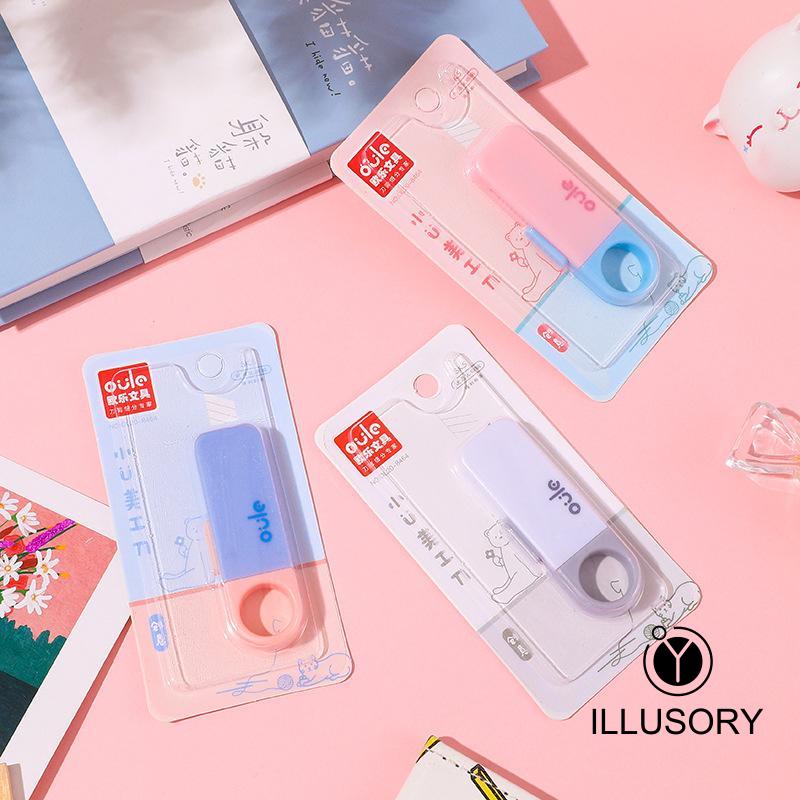 

COD⭐Pemotong Utilitas Kreatif Alat Tulis Lucu Pisau Mini Portabel Sederhana yang Dapat Ditarik -illusory