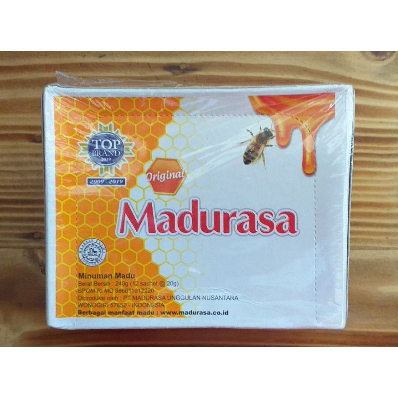 Madurasa Original 1 Box 12 Sachet Madu Sachet Rasa Original Praktis Kemasan Efisien Jual Perbox Madu