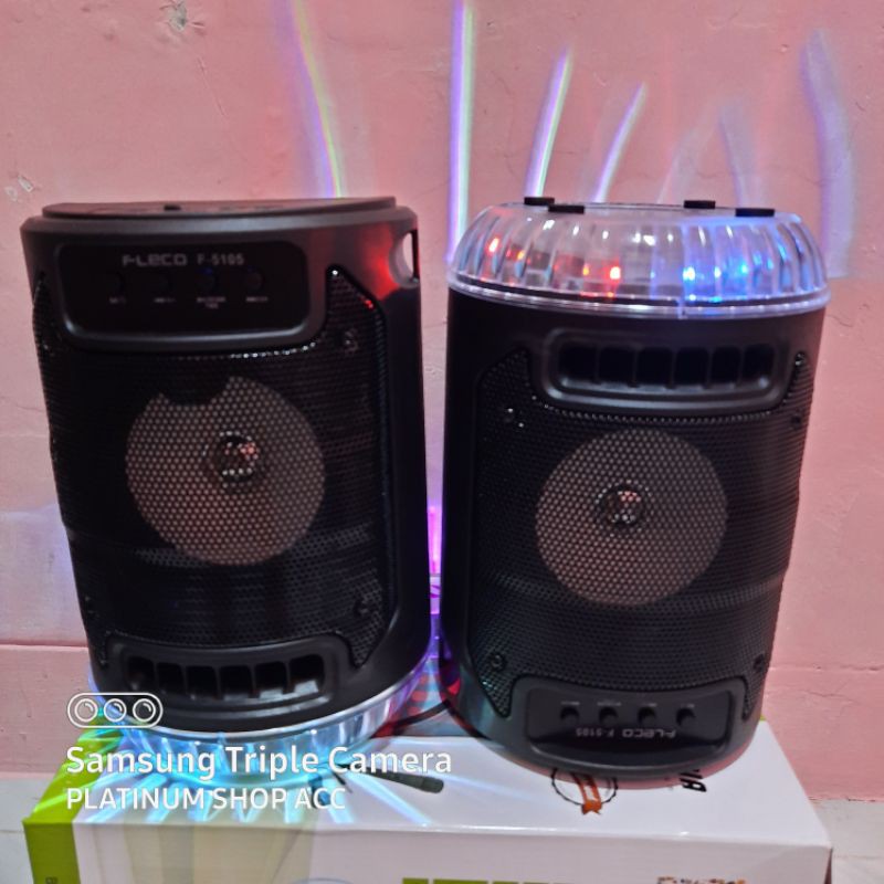 Speaker Wireless Bluetooth Fleco F5105/SQ4001 Gratis Mic Karaoke/Salon Aktif Portable Super bass Radio Fm