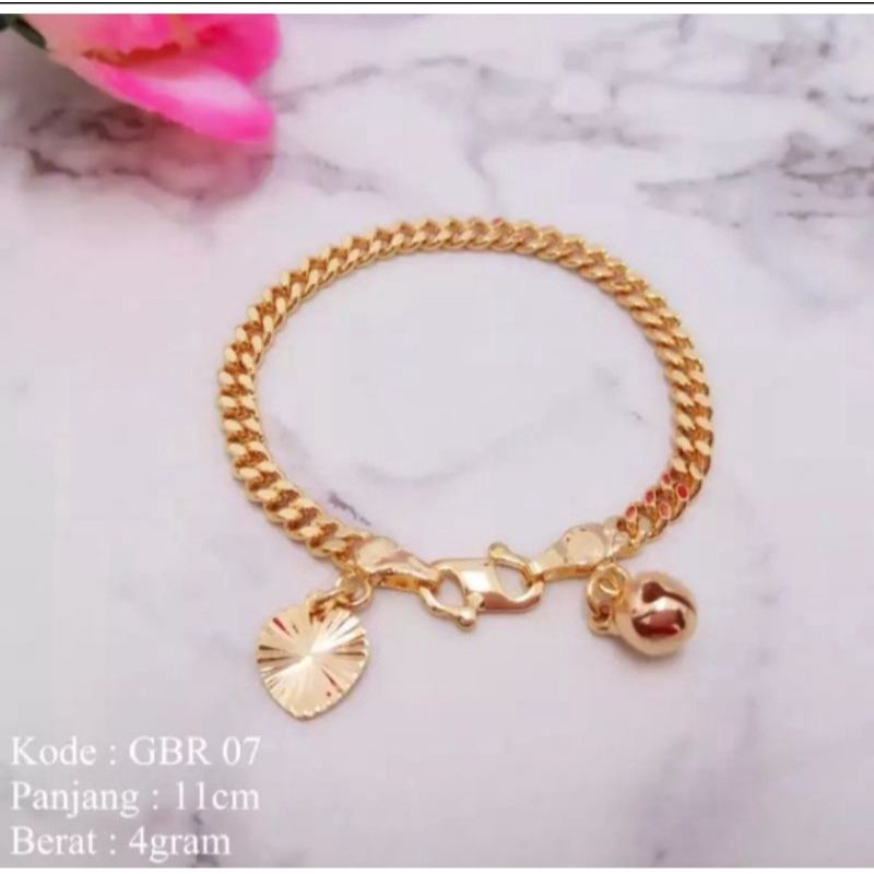 Xuping Gelang Tangan Anak Motif Rantai Gelang Anak Terbaru Anti Karat