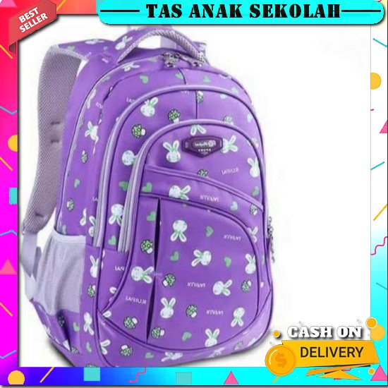 Tas Ransel Anak Sekolah Perempuan Tk Sd Gambar Sophia Bunga-Bunga Flow Moezha _Tas Polo Trands Tas S