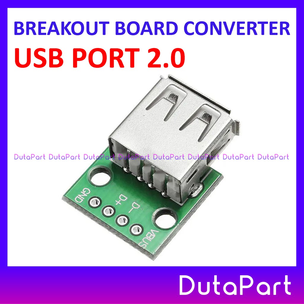 USB 2.0 To DIP 2.54mm 5Pin Female Breakout Board PCB Adapter Converter