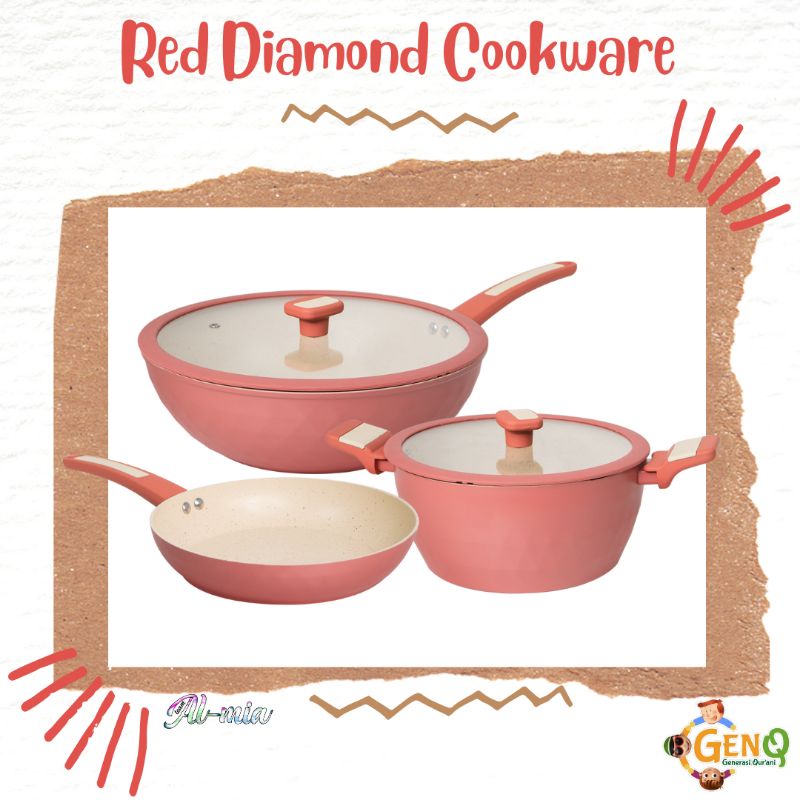 Red Diamond Cookware Set - Swiden