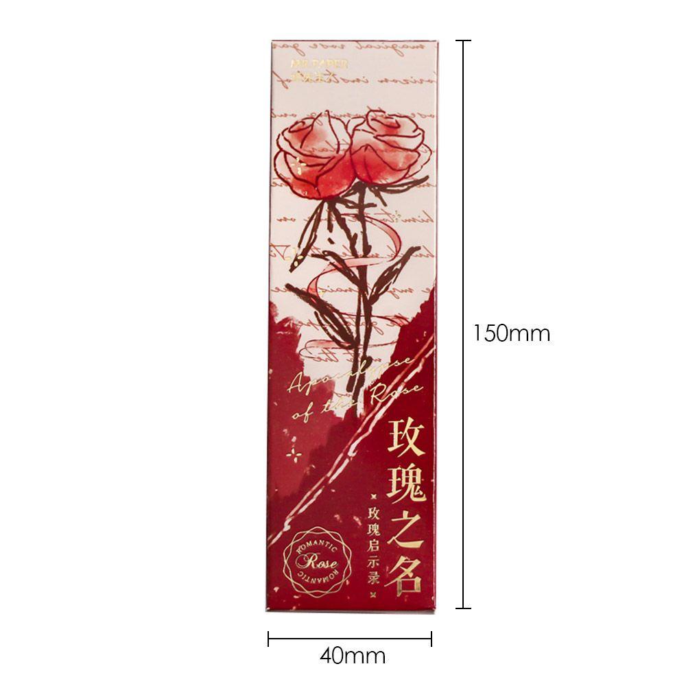 Preva 30PCS/Box Kertas Bookmark Retro Rose Apocalypse Series Kartu Pesan Kepribadian