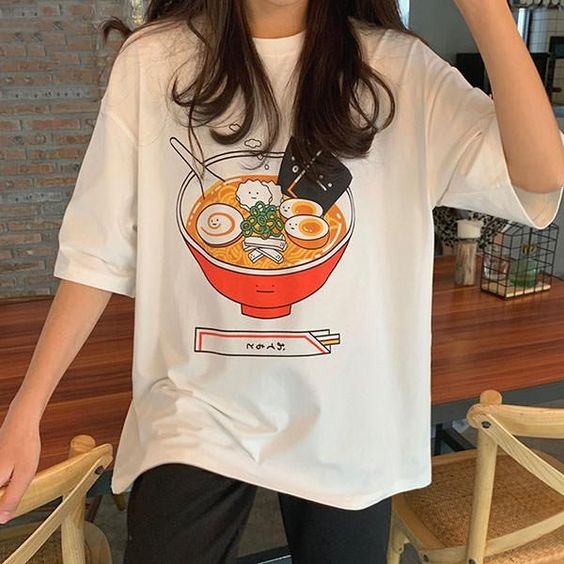 MYSTIQUE.ID-BAJU KAOS RAMEN T-SHIRT LUCU DAN AESTHETIC