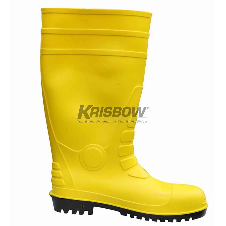 sepatu boot safety krisbow kuning / safety boots krisbow yellow