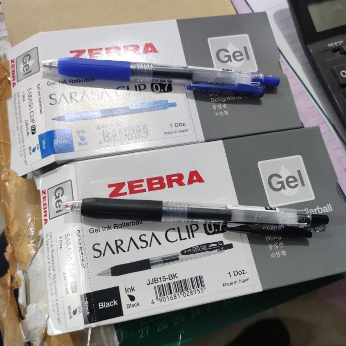 

Office & Stationery | Alat Tulis | Bolpen Gel Sarasa 0.5 0.7 1.0 Hitam Biru 1 Lusin | Best Seller