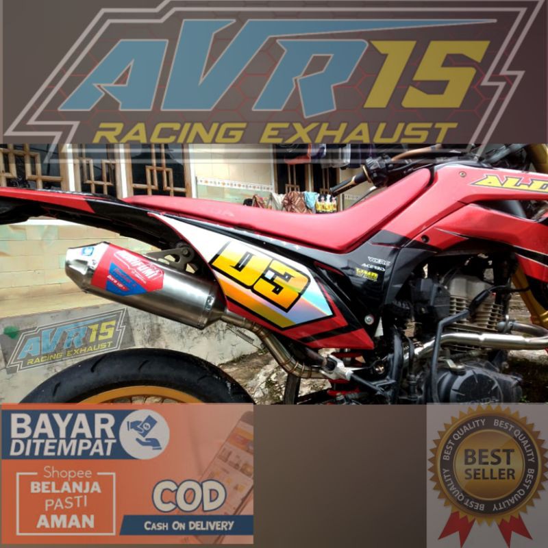 KNALPOT CRF NORIFUMI ROCKET4 STENLIS PNP (MESIN STANDARD)KLX D-TRACKER WR155-6