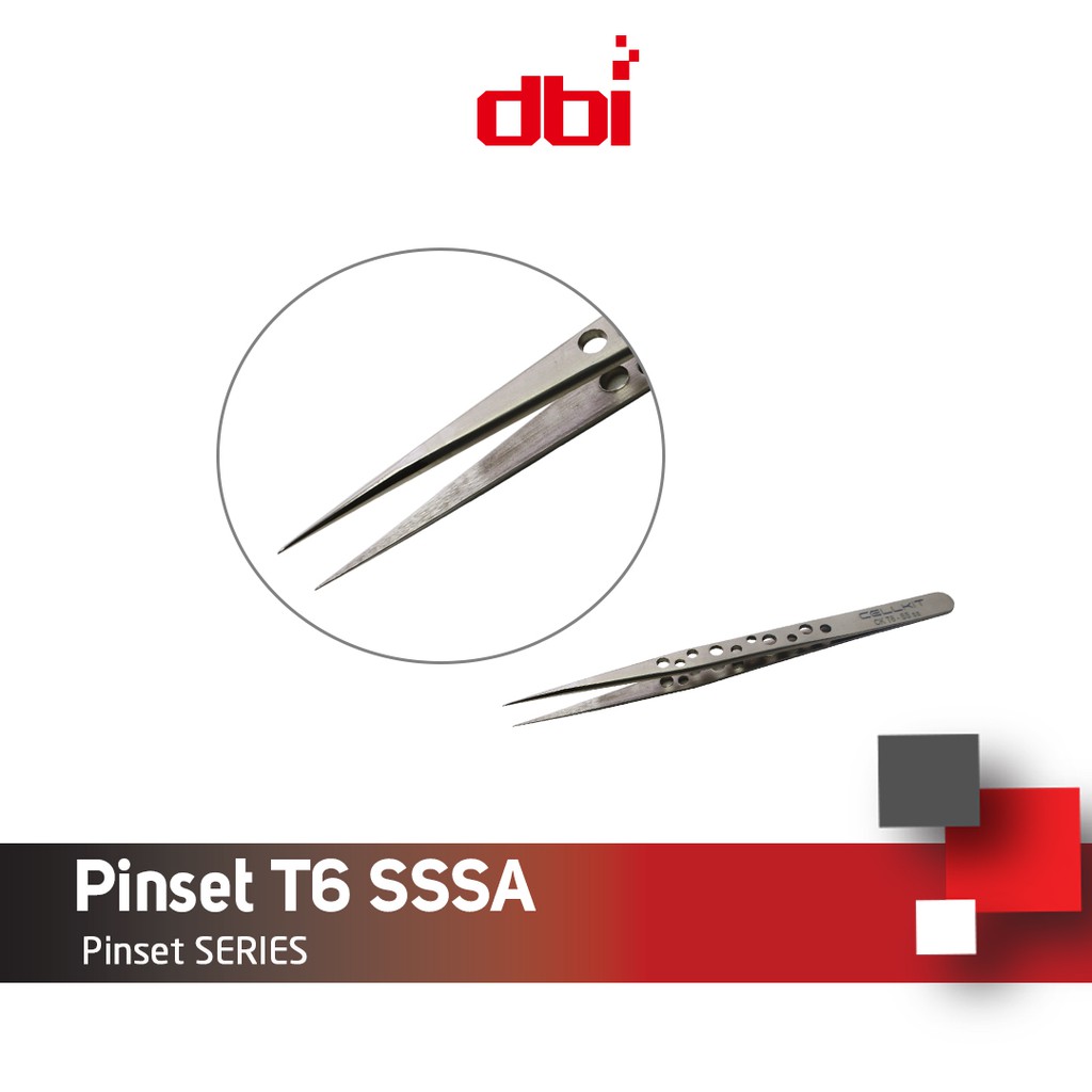 Pinset Lurus Stainless Steel CELLKIT T6 SSSA