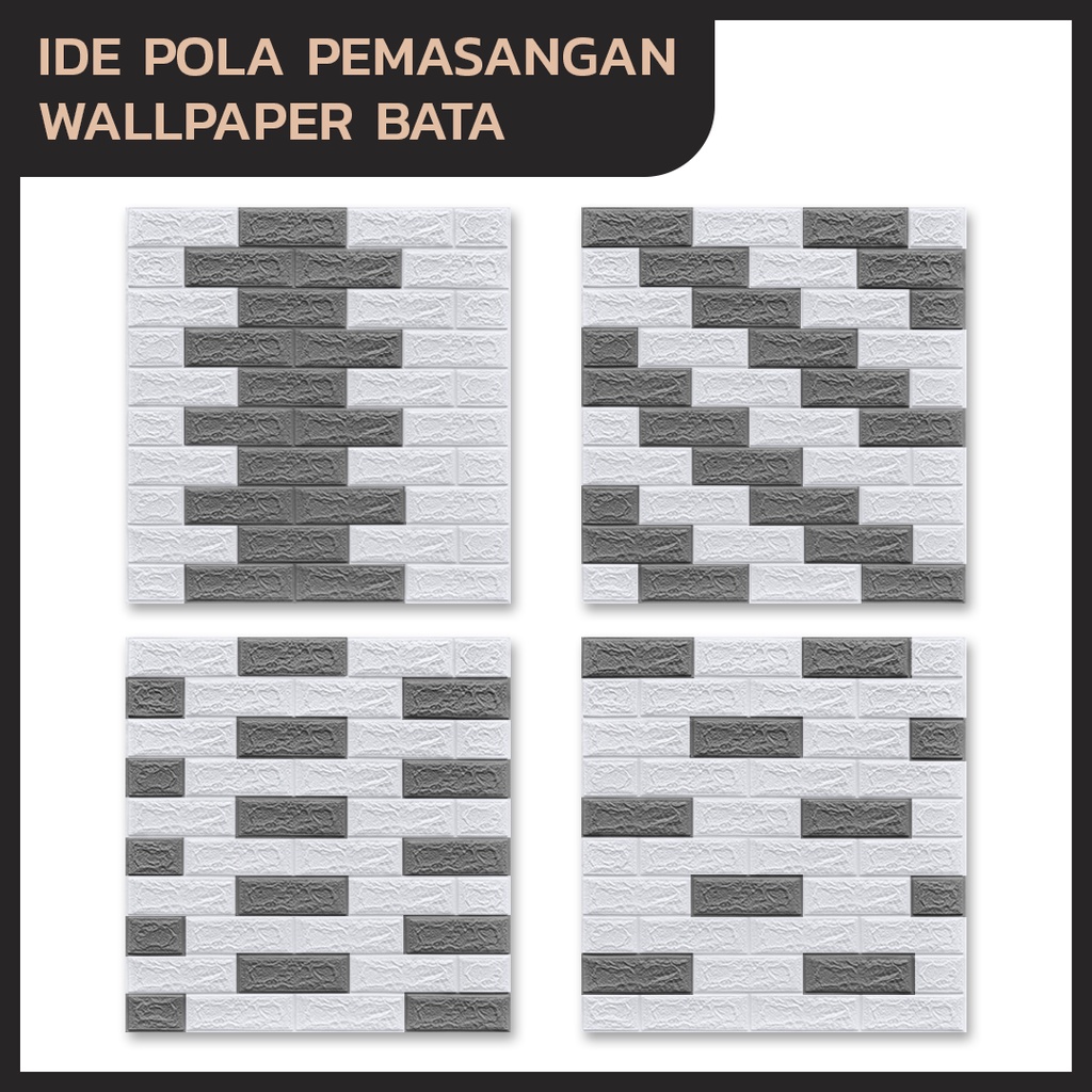 WALLPAPER BATA POLOS 3D FOAM | WALLPAPER FOAM TEMPEL | STICKER 3D FOAM