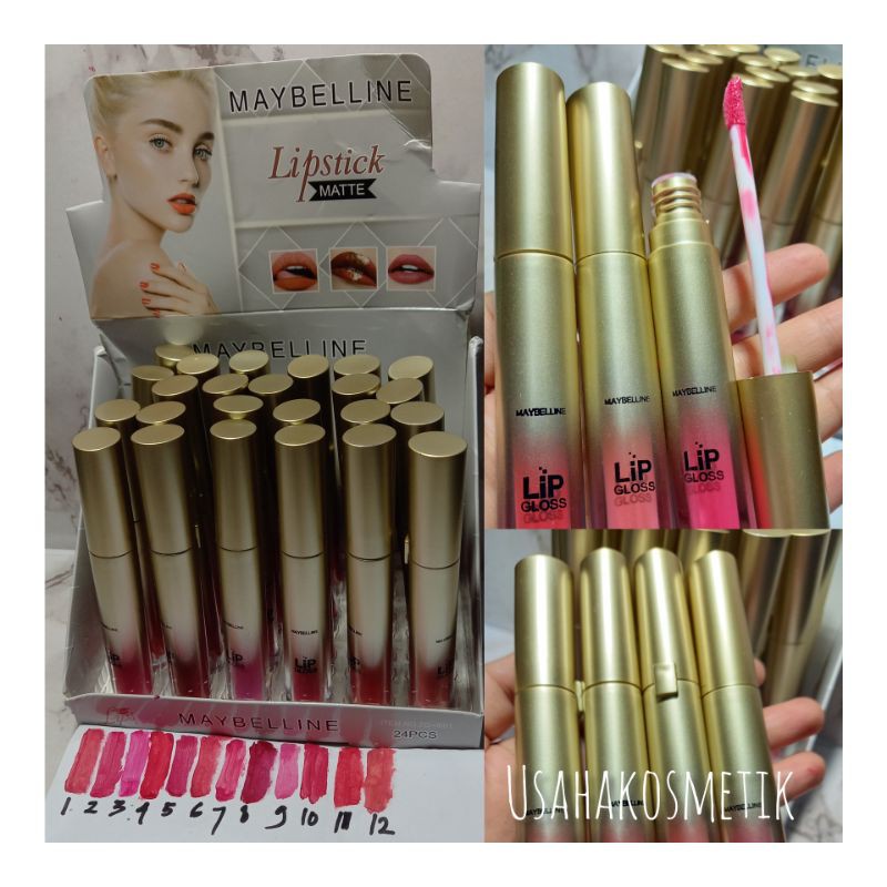 LIPGLOSS MAYBELLINE MATTE 1BOX ISI 24PCS NO.ZG-0601