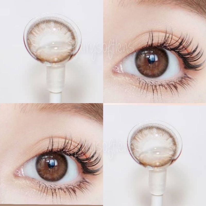 Softlens Kitty Mini Kelly Brown (natural brown softlens) / KONTAK LENSA