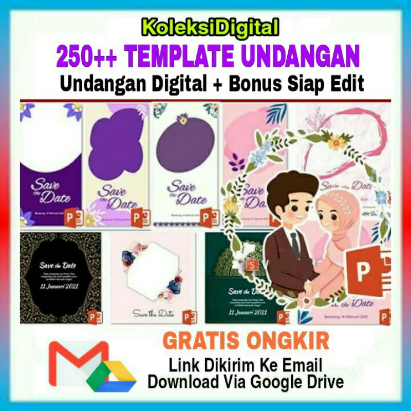 Template undangan // undangan digital //paket  Template undangan pernikahan PPT