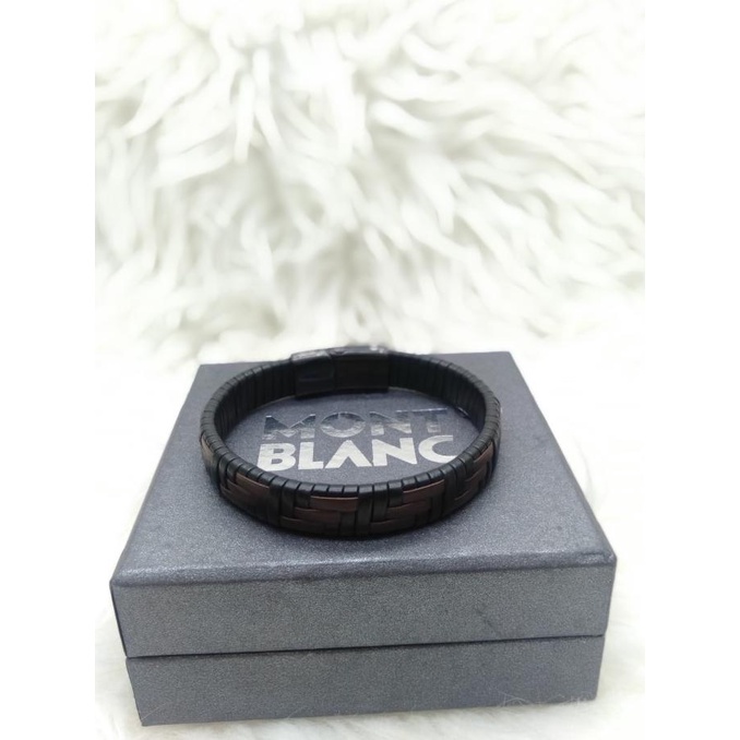 Diskon Gelang Kulit Pria MONTBLANC MB13-25 MIRROR QUALITY - Cokelat Diskon