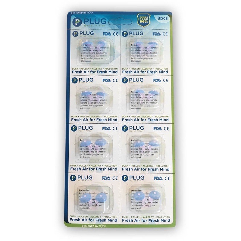 PLUG Nasal Filter 1 pack refill (Isi 8 pcs)