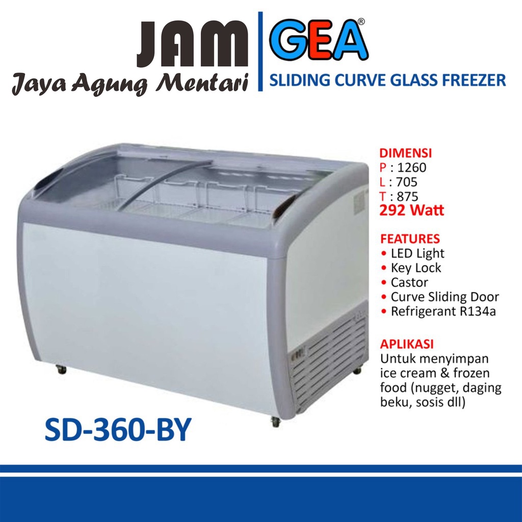 FREEZER GEA SD-360BY / CHEST FREEZER GEA SD 360 BY SLIDING CURVE