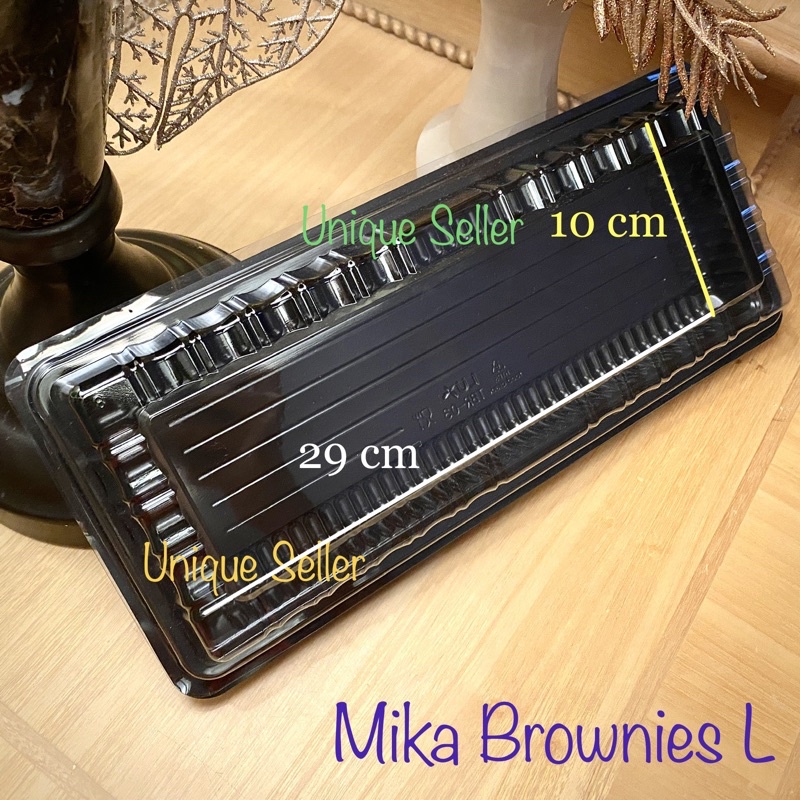 [25 pcs] Mika Brownies L Large Besar LUX / Tray Mika Brownies Besar / Tray Sushi Bento Mika