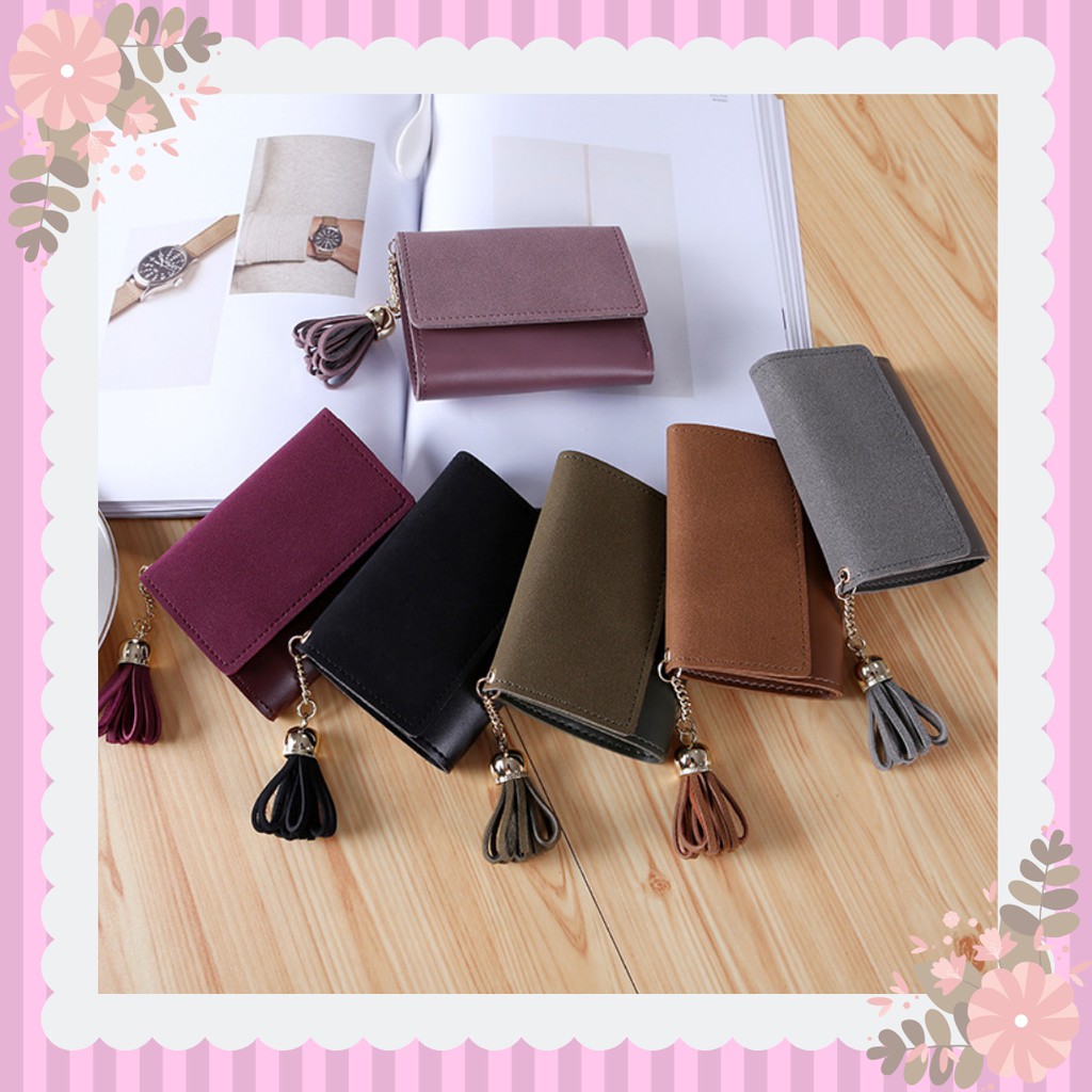 Dompet Lipat import wanita / Dompet murah simple kecil polos