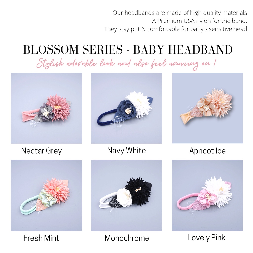 Aksesoris Rambut/HEADBAND BLOSSOM SERIES/Bandana Bayi &amp; Anak Perempuan