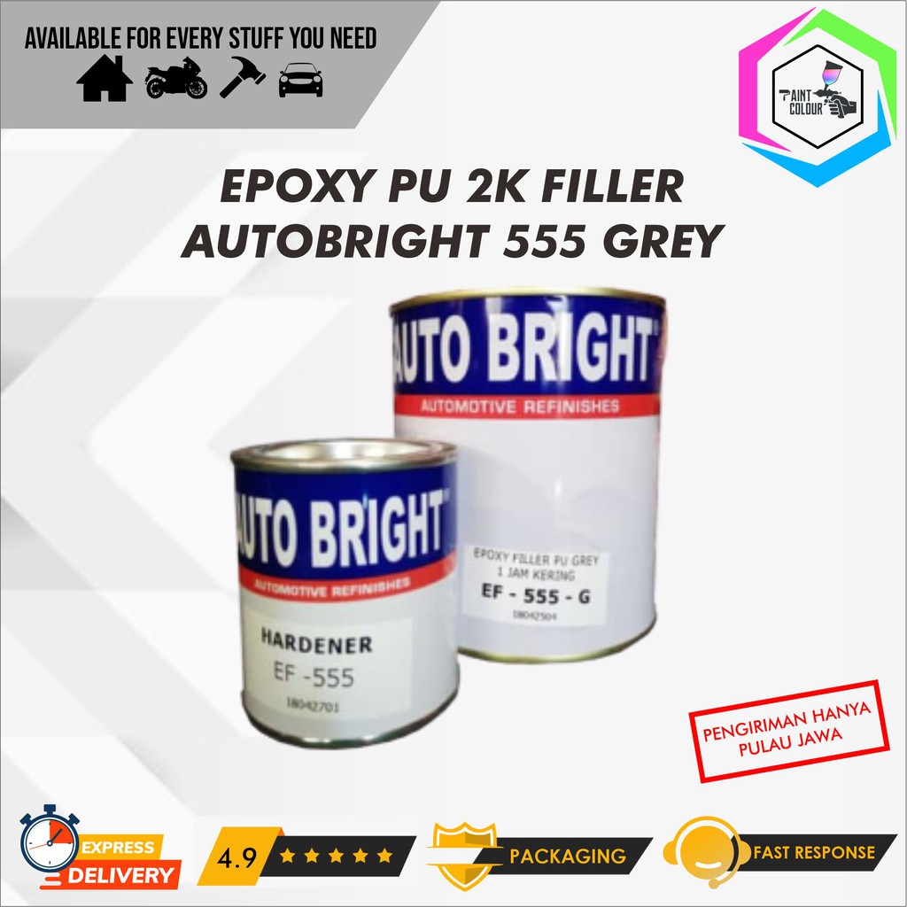 EPOXY AUTOBRIGHT FILLER PU 555 GREY / EP - 555 - G