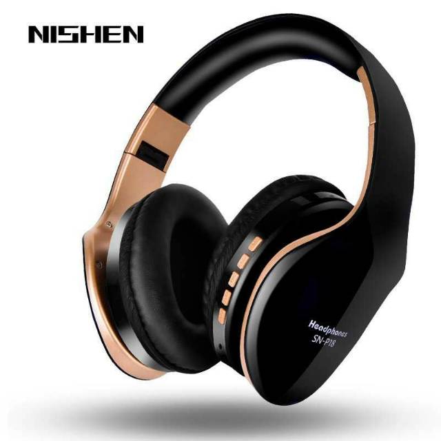 Wireless Bluetooth Headphone Foldable with Microphone Merk NISHEN