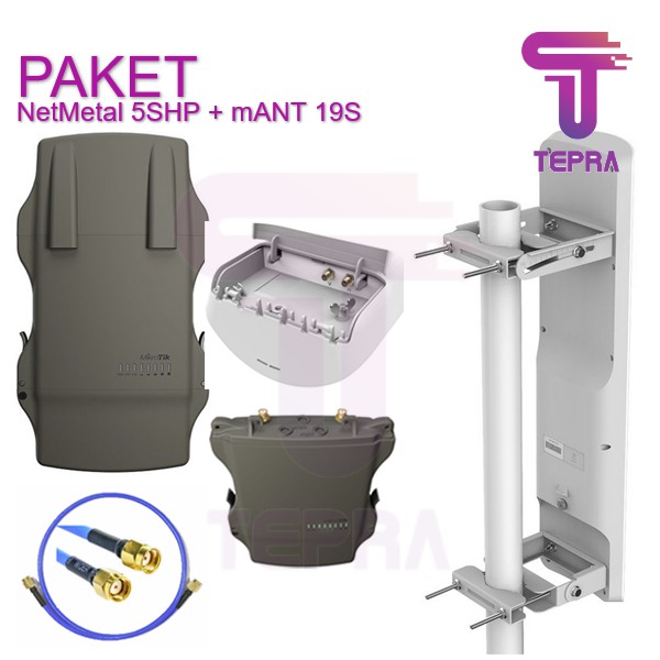 Paket MikroTik NetMetal 5SHP + mANT 19S MTAS-5G-19D120