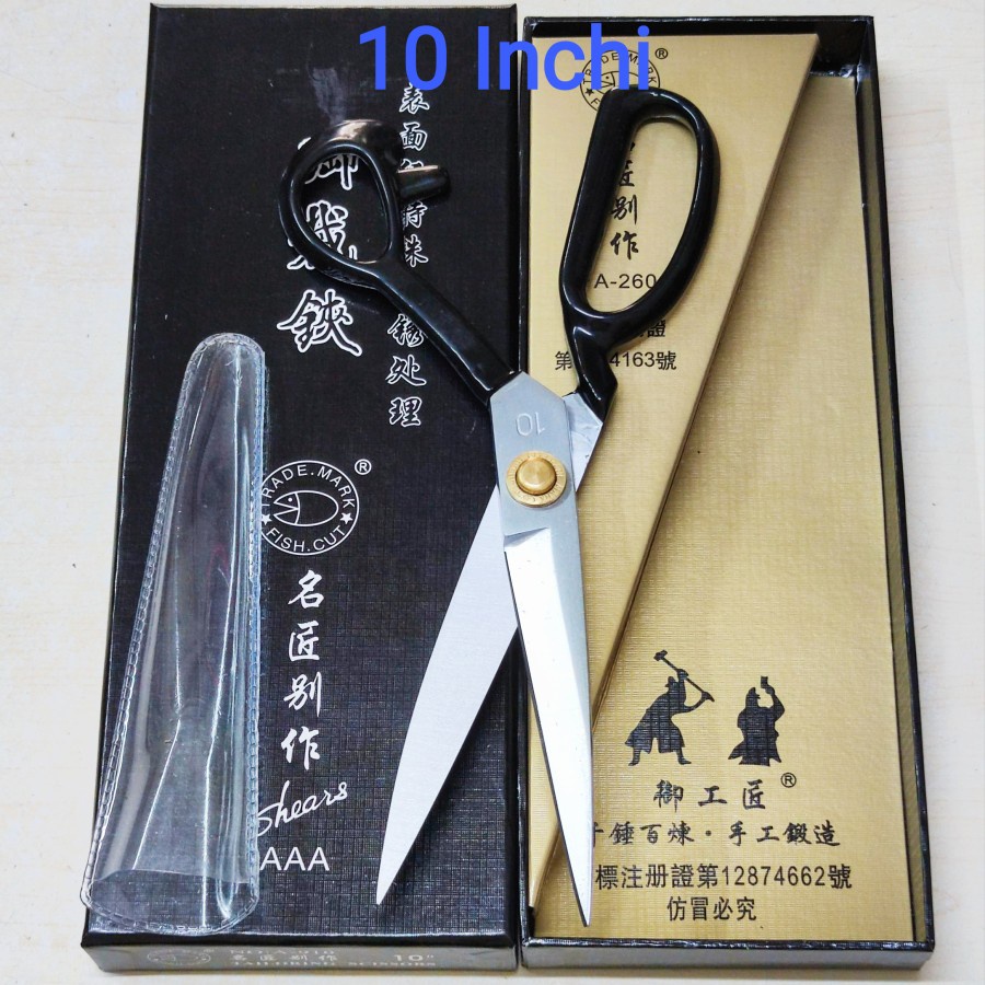 Gunting Kain Kualitas Taiwan Pegangan Lapisan Karet - 9 Inchi