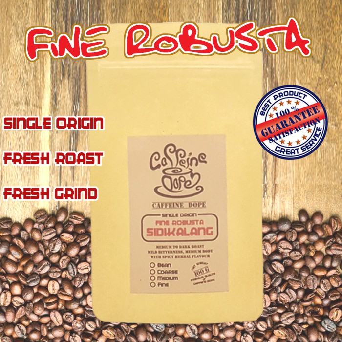 

Kopi Robusta Sidikalang 100 Gr -Fine Robusta- Bean/Biji & Ground/Bubuk