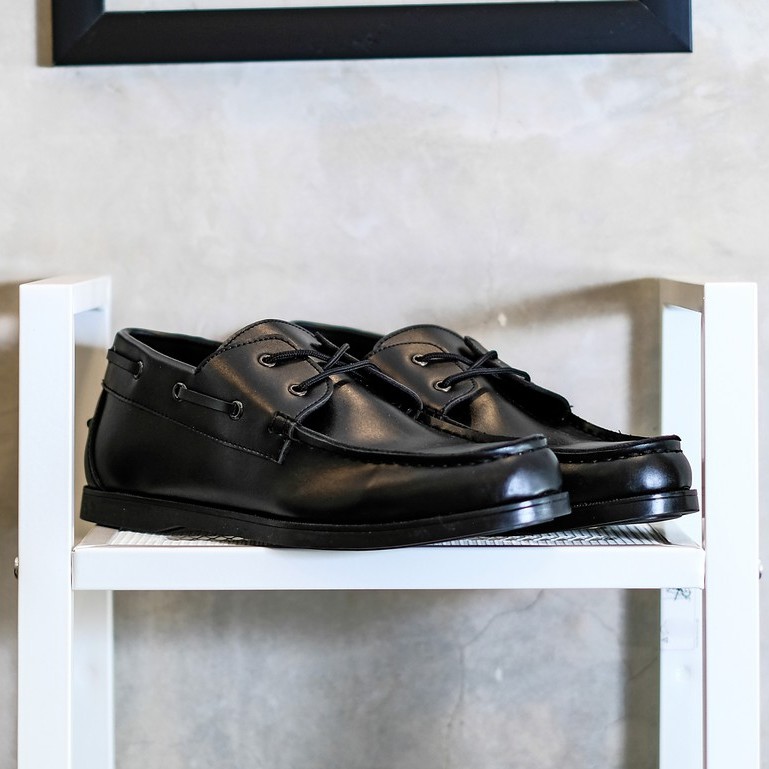 Pandya Black | Sepatu Pantofel Pria Hitam Kerja Formal Fantopel Laki Pantopel Casual | FORIND Giant