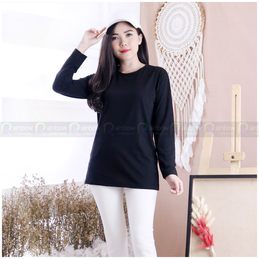 O-NECK Lengan Panjang / Kaos Oblong Polos Basic / Kaos Polos / T-shirt ONECK XL