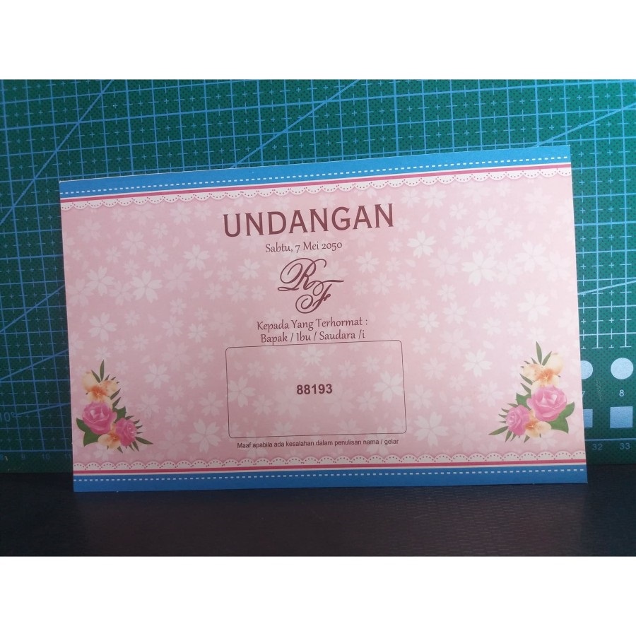 

Undangan Pernikahan Free Plastik + file setting Blangko ERBA 88193